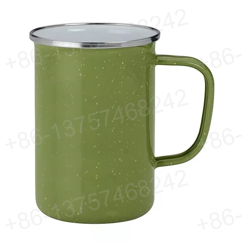 Enamel Tall Mug Speckled Enamel Beer Mug Campfire Drinking Cup